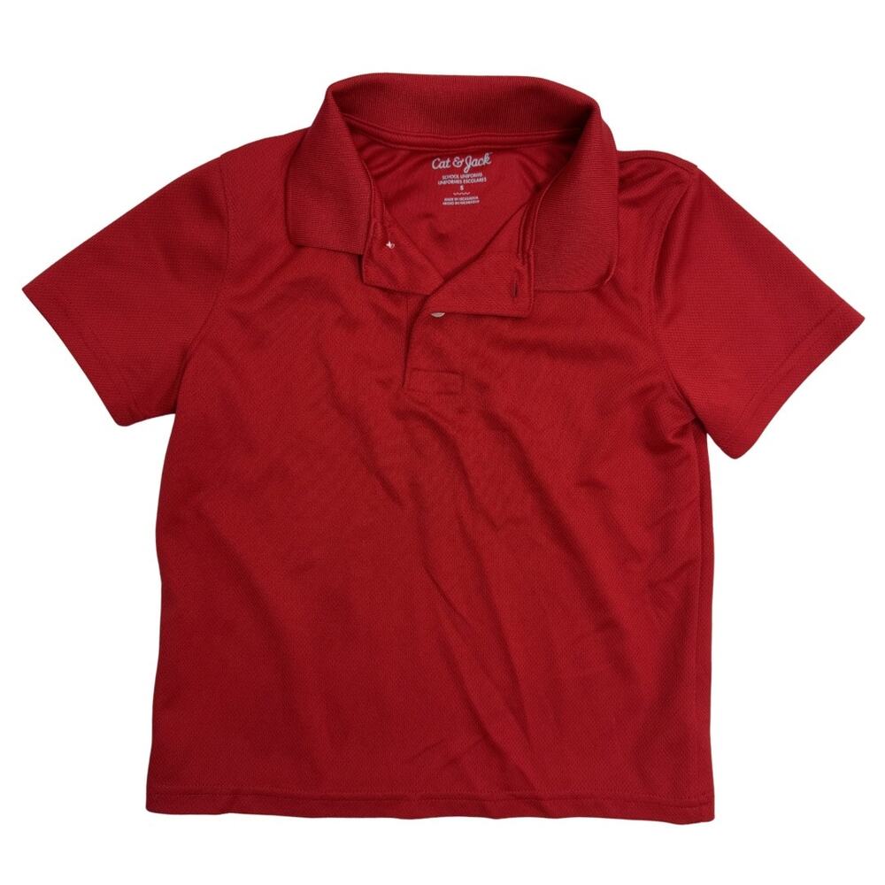 Cat & Jack Red Short Sleeve Polo Shirt Size 5T
